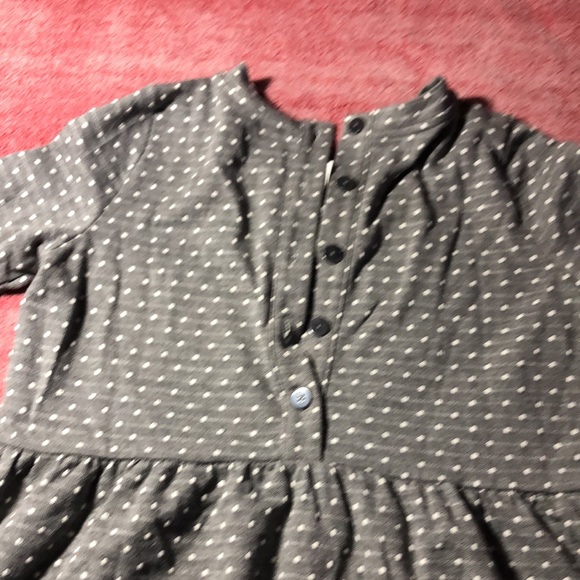 Loft women’s dress Medium grey with white polkadots - Picture 5 of 6